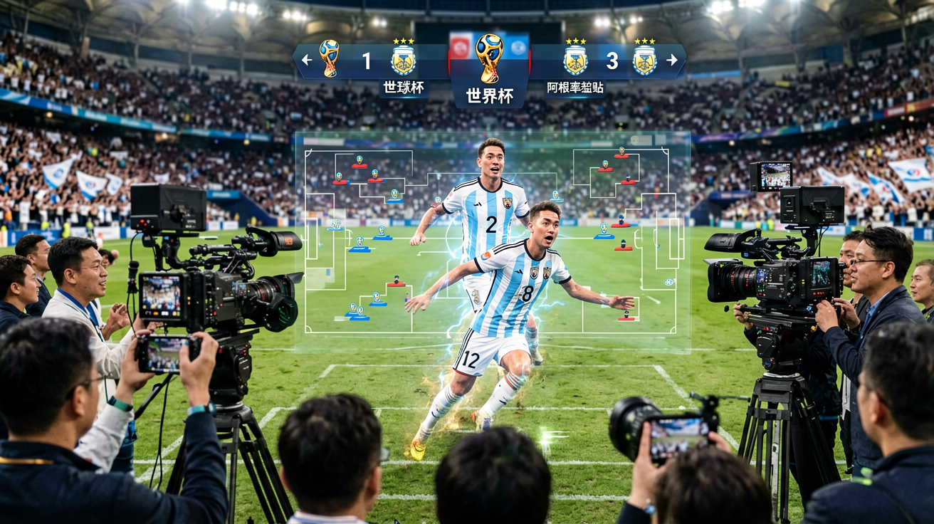 2026世界杯高清直播画面、实时比分弹窗及控球率数据图表展示